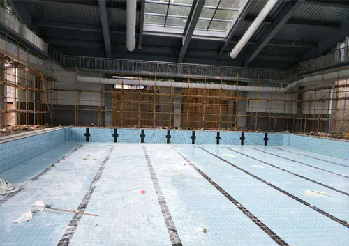  吉帝亚纤维织物布袋风管在广州越秀公园游泳馆的应用